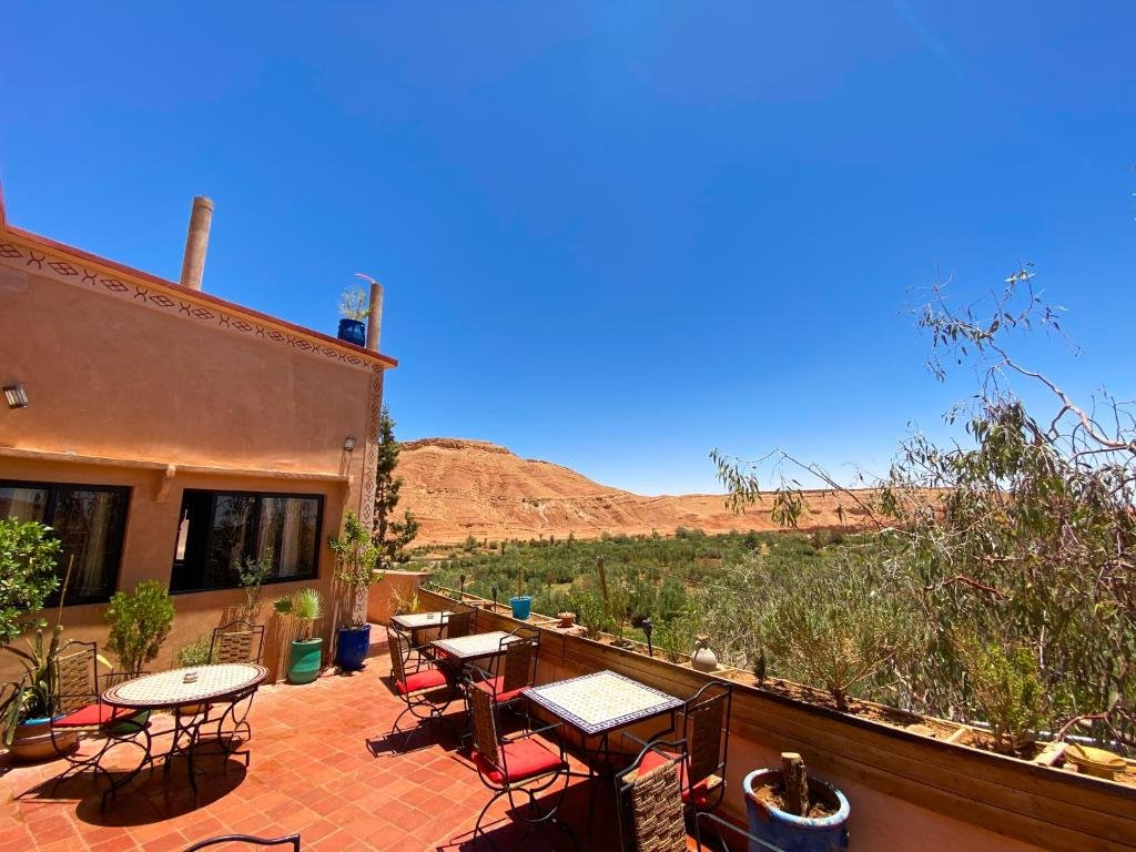 Auberge Ayouze terrace with Ounila Valley view